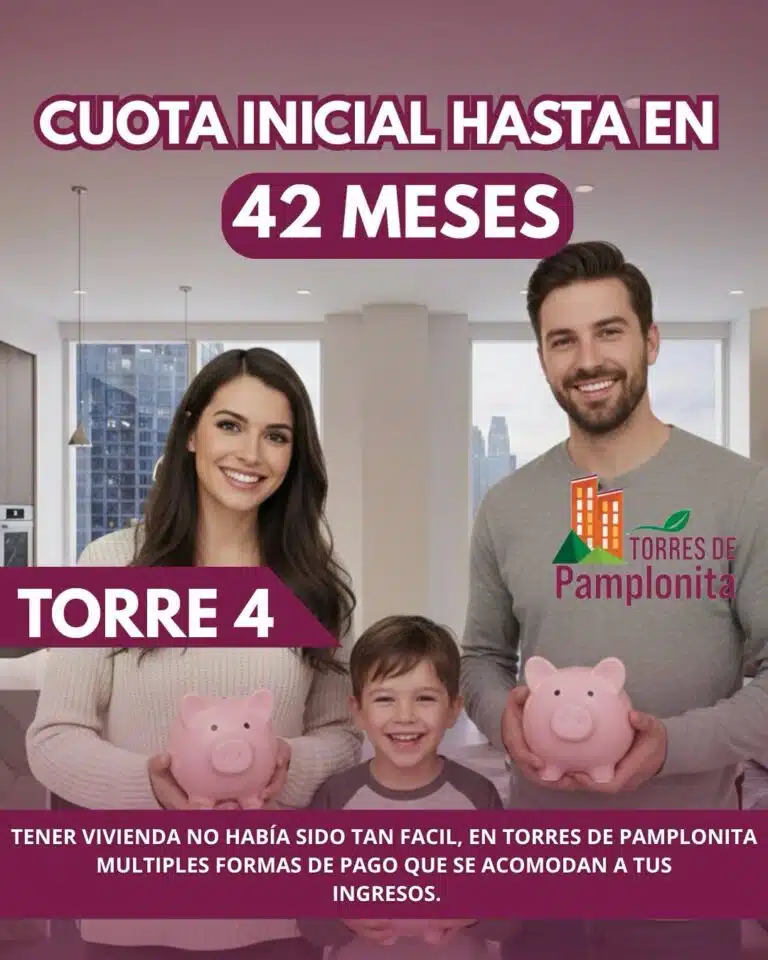 Torres de pamplonita el proyecto con facilidad de pago en su cuota incial